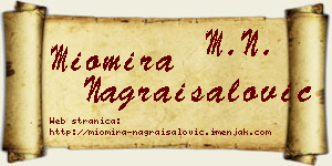Miomira Nagraisalović vizit kartica